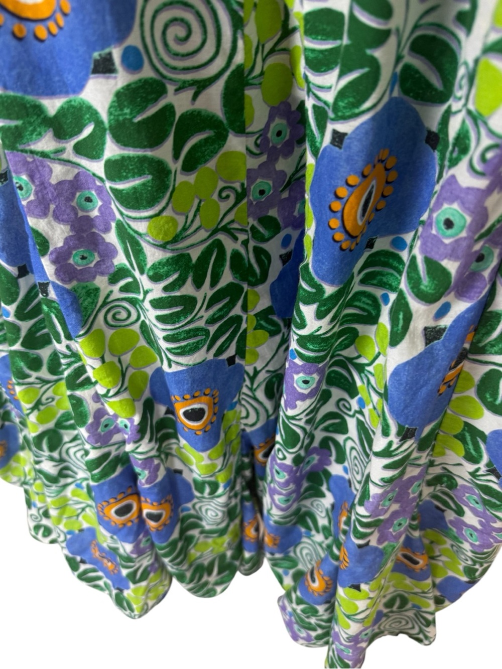 RHODE Violet Dress Wisteria Aura Blossom Floral Organic Cotton Blend Medium - Picture 6 of 11